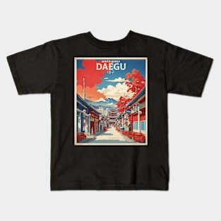 Daegu South Korea Travel Tourism Retro Vintage Kids T-Shirt